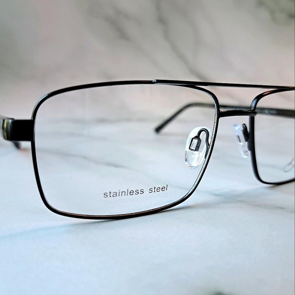 New NASCAR Dale Jr Eyeglass Frame; Stainless Steel; Rx'able, black 56-17-145